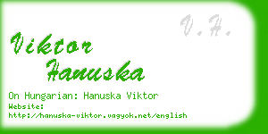 viktor hanuska business card